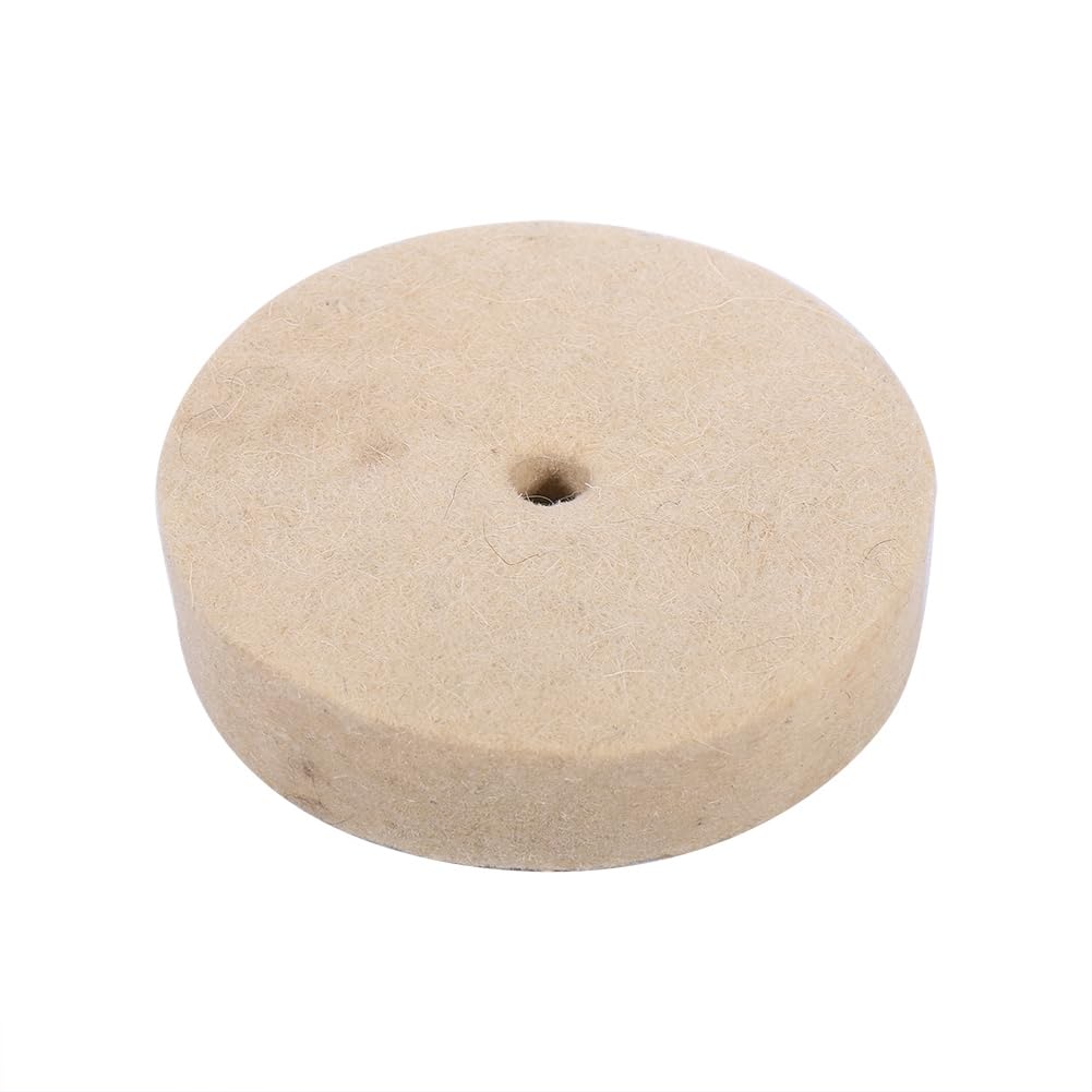 Wnvivi 4 Inch Polishing Wool Wheel,100x25mm,Round Polishing Buffing Grinding Wheel,Soft Felt Polisher Disc Pad