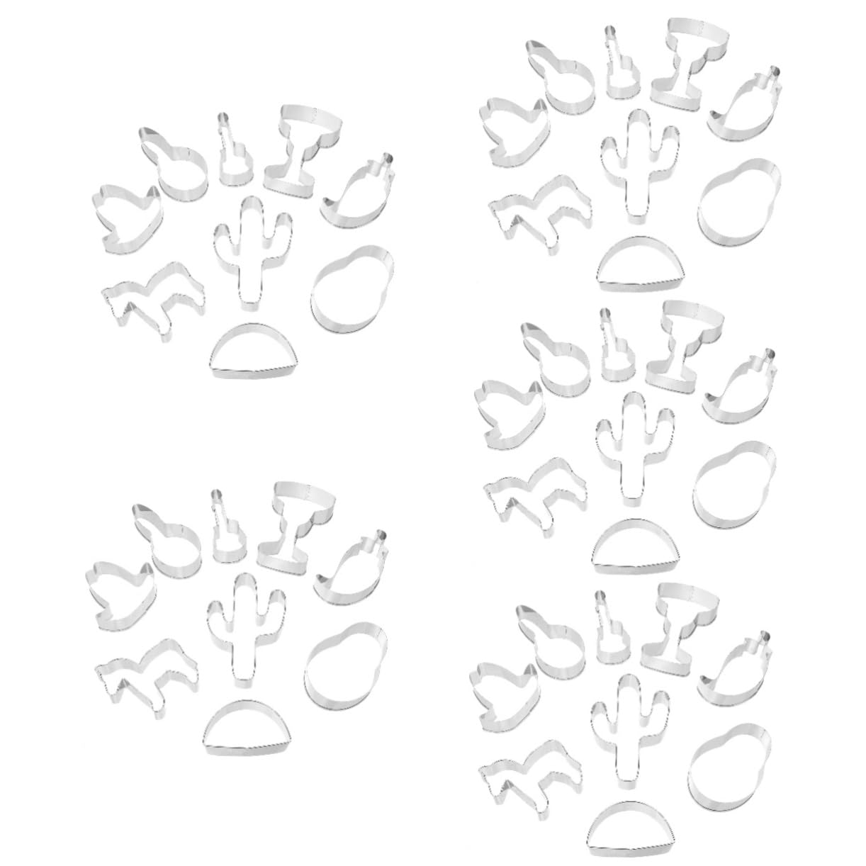 Amosfun 5 Sätze Keksform Keksausstecher Party Sachen Plätzchen Backen Zubehör Cake Tins Austecher Diplom-cookie Scone Party-ausstecher Backwerkzeuge Rostfreier Stahl 6 Stück * 5