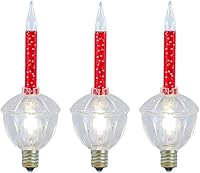 Vista 7 de Novelty Lights Paquete de repuesto de 3 luces tradicionales de Navidad, azul con líquido de purpurina plateada, paquete de 3