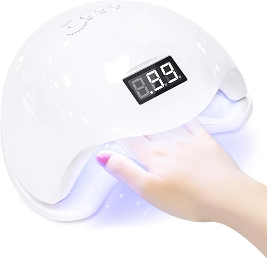 Authentic Store UV LED Nail Lamp With Lamp Beads, Nail Dryer For All Gel Polish, Lamp For Manicure With Automatic Sensor & 4 Timers, LCD Display (48W Digital)