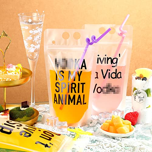 Sets de 20 bolsitas de bebida con sorbetes miniatura 4