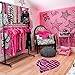 Fttoyoly Y2K Hot Pink Zebra Print Rug, 24 Inch Heart Shaped Soft Plush Small Rug with Non Slip Backing, Y2K Room Decor Aesthetic for Bedroom, Dorm and Vanity