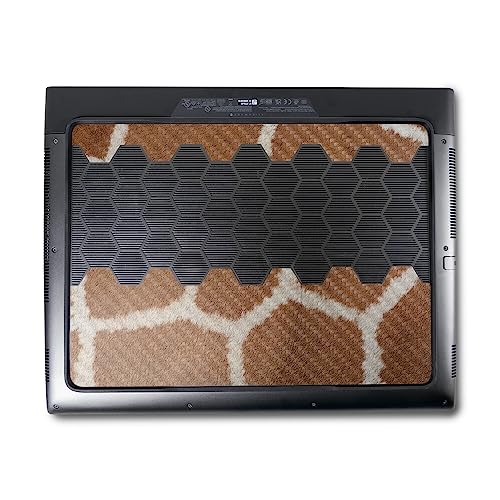 Image of MightySkins Carbon Fiber Skin Compatible With Alienware M18 R1 (2023) Full Wrap Kit - Giraffe Print | Protective, Durable Textured Carbon Fiber Finish | Easy To Apply & Change Styles | Made in the USA