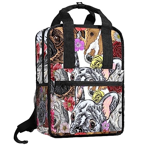 Sac à dos pour chien multicolore 35cm avec bretelles réglables