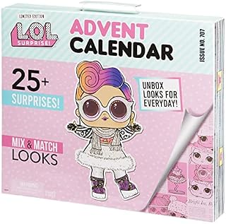 LOL Surprise Advent Calendar 2022 - with Collectible Doll - COSTUME DESIGNER - with 25+ Surprises including Outfits, Shoes, & Accessories - Pop-Up Packaging - Collectable - For Kids Ages 4+