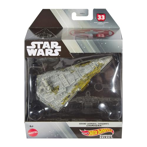 Hot Wheels Star Wars Starships Select Premium Diecast #33 Grand Admiral Thrawn's Star Destroyer Chimaera