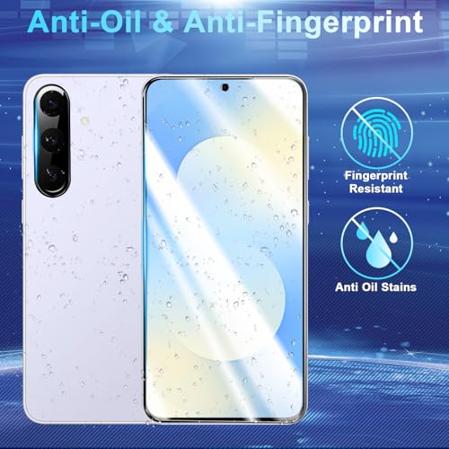 Image of 2+2 Pack Privacy Screen Protector Compatible with Galaxy S25 FE 5G - 2 Tempered Film + 2 Camera Lens Glass - High Clarity - Bubble Free - Anti-Spy Protection - Anti-Shatter