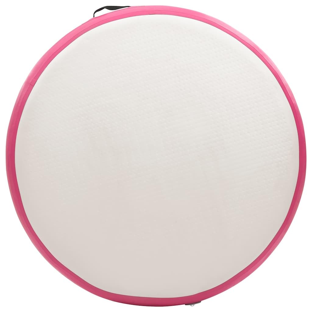 Mata Gimnastyczna z Pompką, 100x100x20 cm, PVC, Różowa
