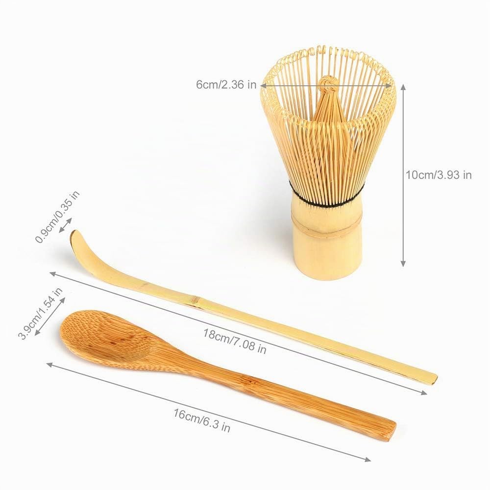 LEMESO Kit de Té Matcha Japonesa - Batidor y Cuchara para Matcha Herramienta de Bambú Chasen