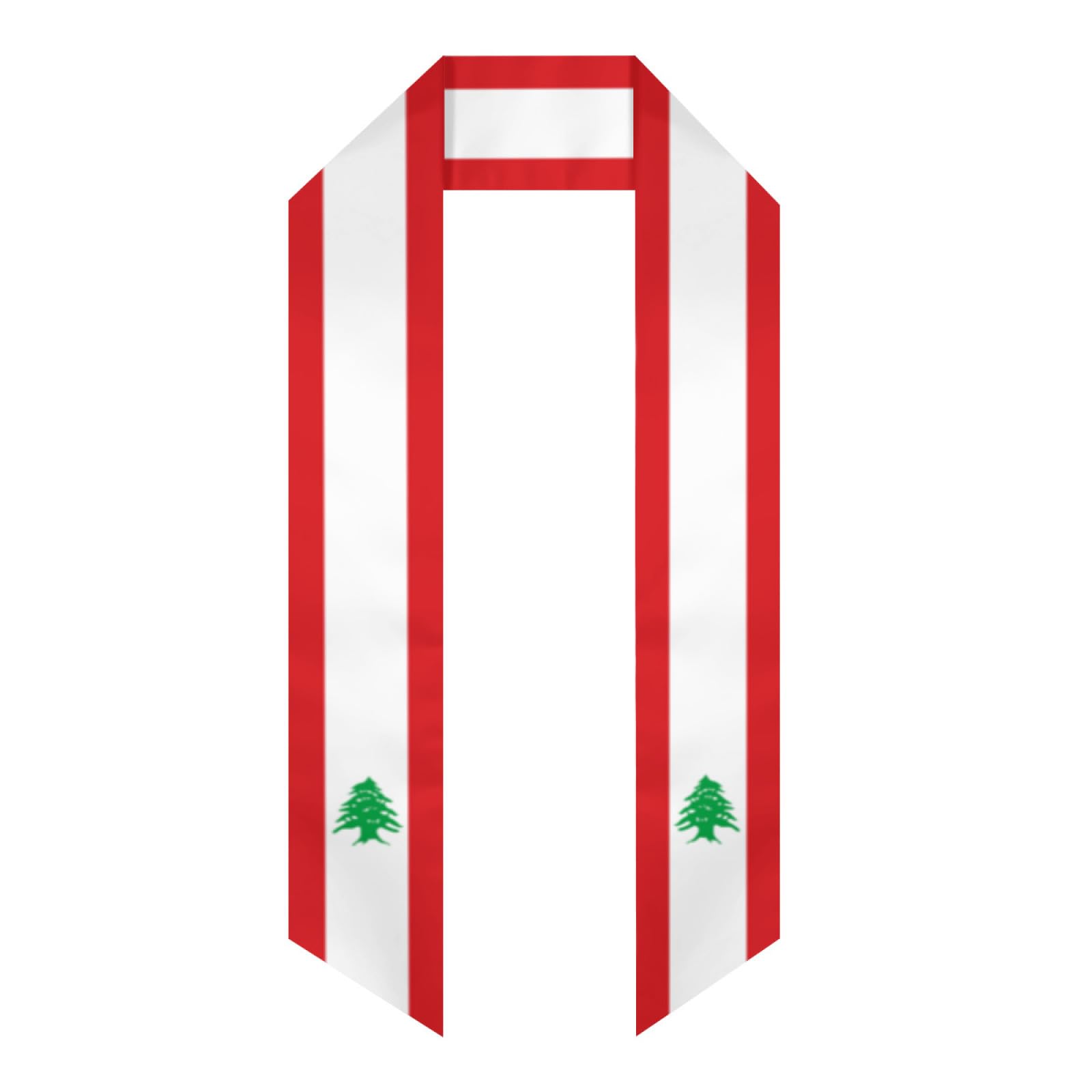 WAFICAC Lebanese Flag Madagascan Flag Graduation Sash Honor Stole for Graduation Students Abroad
