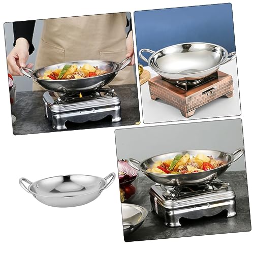 Wok de acero inoxidable con doble mango Veemoon miniatura 7