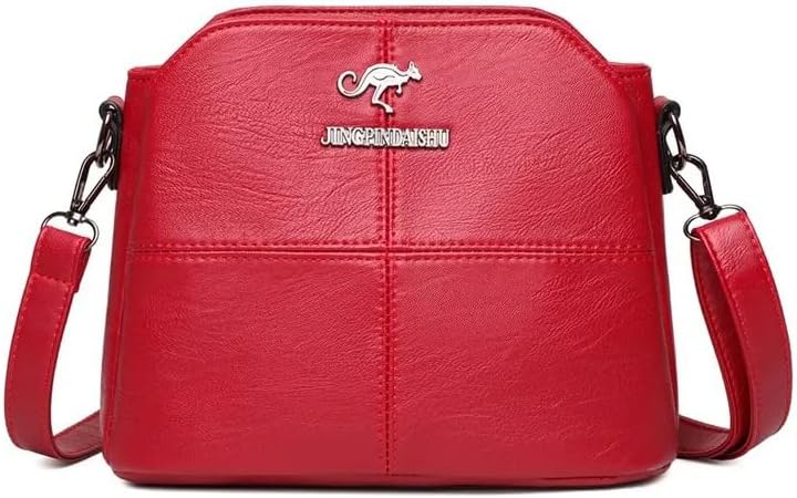 Bolsa Feminina Transversal de Couro, Bolsa Tiracolo Média ou Pequena, Estilo Carteiro, Bolsa de Lado Feminina Elegante, Bolsas Femininas de Mão e Ombro Casuais