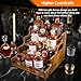YQBRAO 4-Tier Liquor Bottle Display Shelf, Coffee Syrup Rack Organizer, Water Bottle Organizer, Mini Bar Cabinet, Rustic Bar Shelves for Liquor Whiskey, Spirits