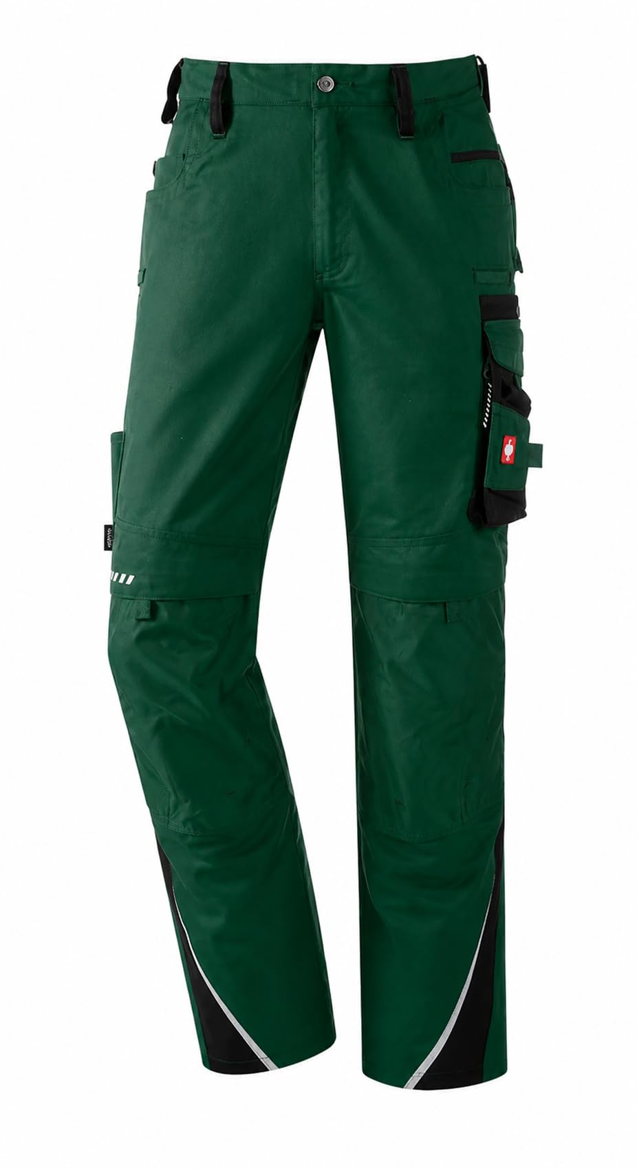 Generisch Bundhose Herren Arbeitshose Handwerker Workwear Hose mit Stretchbund Flexbelt Werkzeugtaschen Zollstocktasche Handyfach robuste Berufshose