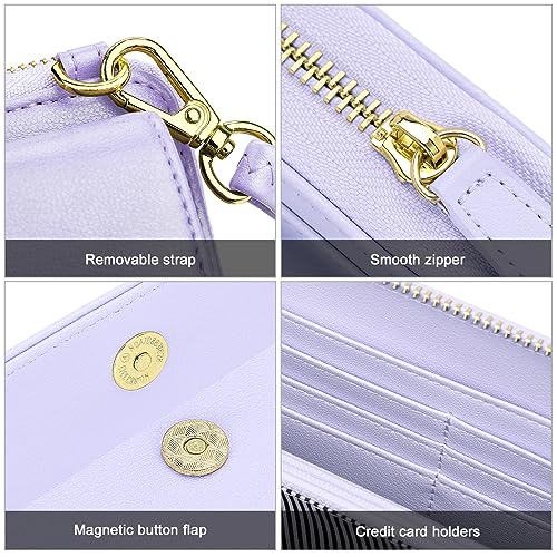 Image of nuoku Women's Small Crossbody Bags Wristlet Clutch Wallet Purses with Card Slot Phone Holder
