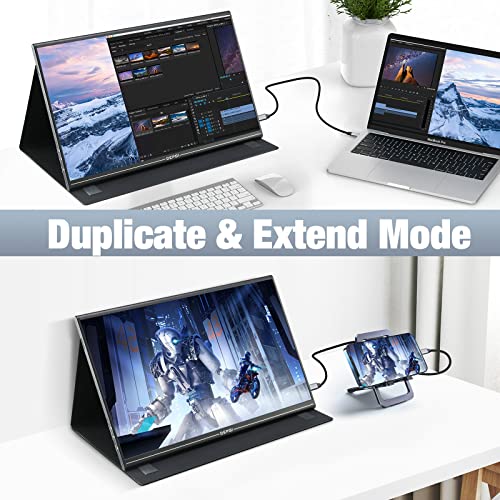 Depgi Qled Portable Monitor 15.6" 1080P Fhd Computer Display With 95% Ntsc, Dci-P3 95% Hdr Ips Screen, 1Ms, Type-C & Hdmi, Stereo Speaker, Frameless Monitor For Laptop Pc Phone Xbox Switch #TOP6