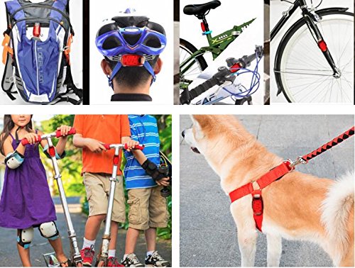 Nighttime Visibility Led Safety Lights (2Pack) 3 Modes Super Bright 5 Led Light Running Cycling Dog Collar Bike Tail Kids Walking for Reflective Gear