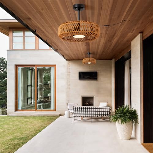 SPACORA 20" Outdoor Ceiling Fans with Lights for Patios, Waterproof Plug in Ceiling Fan with Remote, 3CCT Dimmable, Reversible, Gazebo Fan with Hanging Hook for Canopy,Pergola,Porch - Image 9