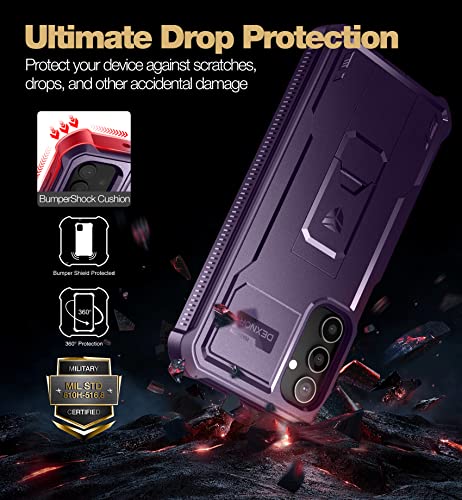 Coque Samsung Galaxy A34 5G Dexnor violette antichoc avec double cadre
