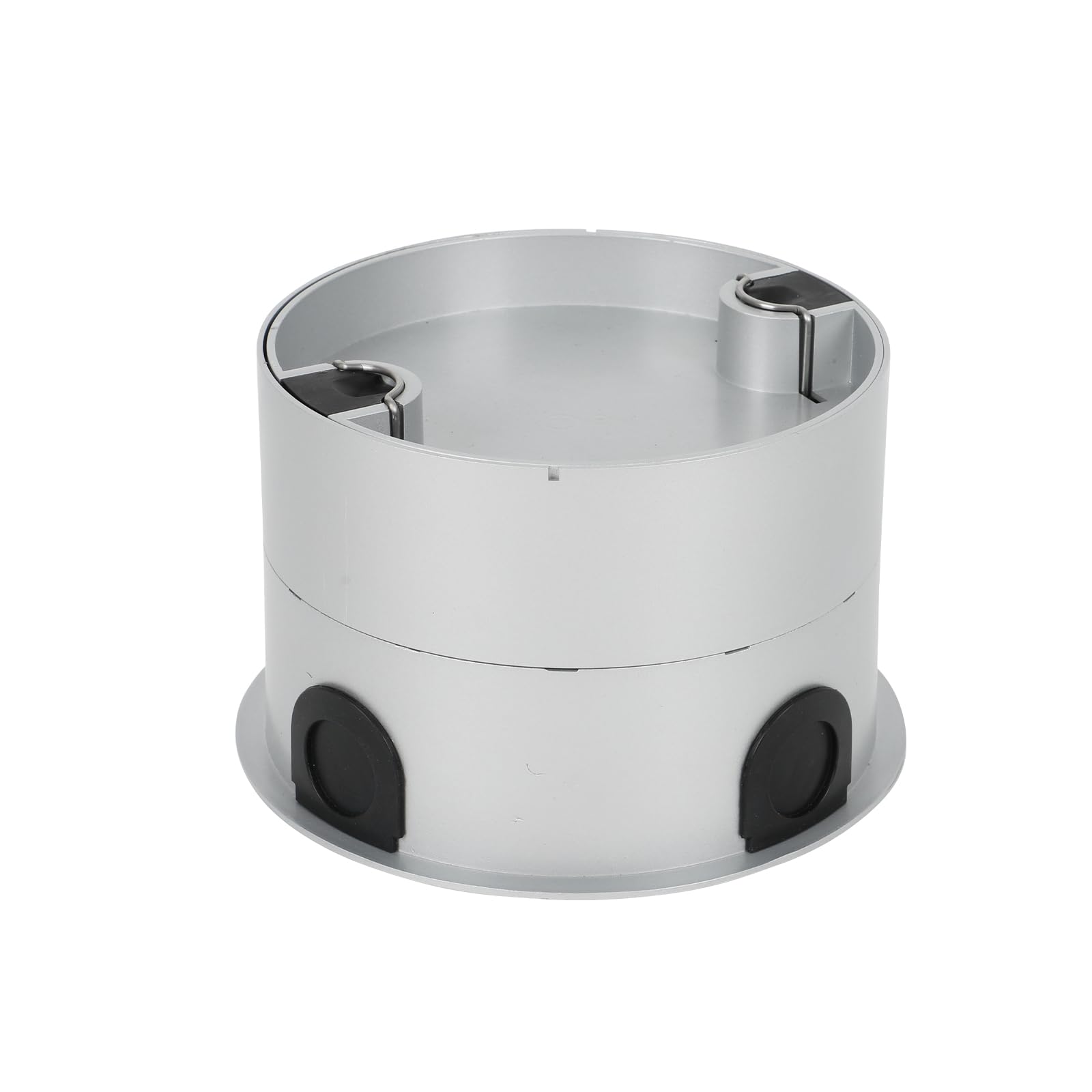 Presa da incasso in acciaio inox rotonda con copertura, presa da incasso a terra con 2 Schuko, 1 porta USB-A, 1 porta USB-C, 1 tipo C, 2 CTE6 per casa, hotel, scuola, ufficio, rete