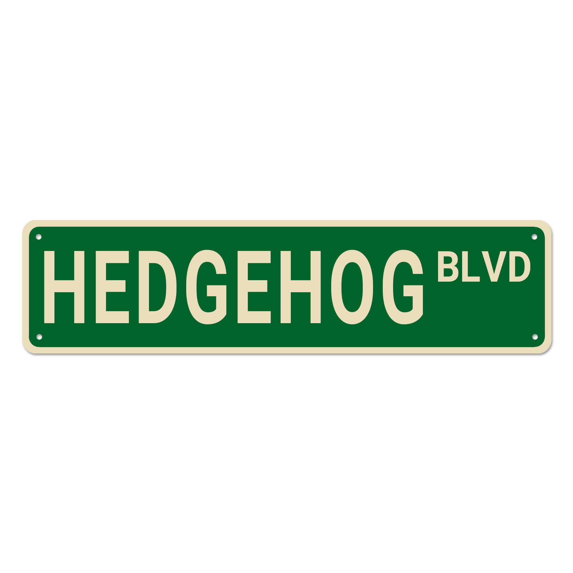 Sitrmgh Sign Hedgehog Blvd Street Hedgehog Hedgehog Decor Hedgehog Lover Gift, Funny Wall Decor For Home/Farmhouse/Man Cave, Quality Metal S 16X4 Inch