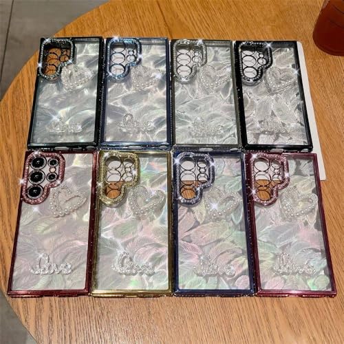 Coque antichoc Samsung S23 Plus en silicone robuste ornée de strass rose - 6