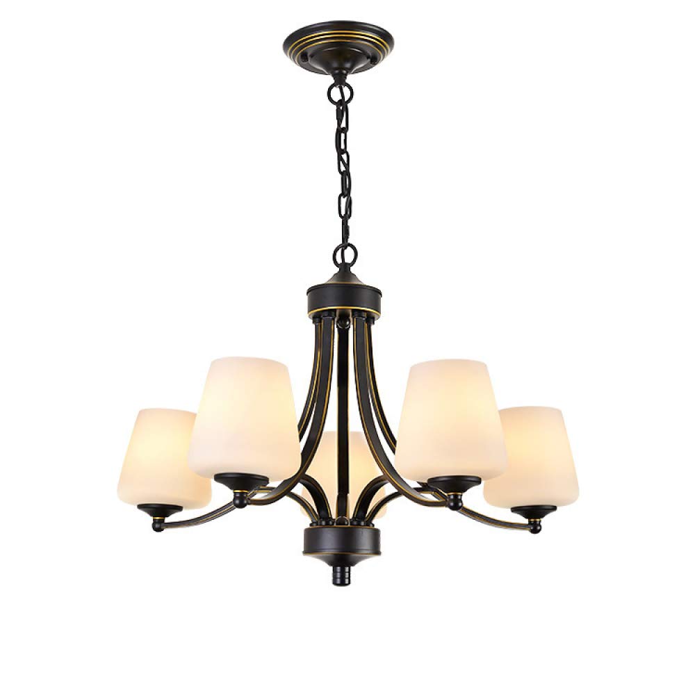PCXEHUYP Antique Chandelier White Glass Uplighter Metal Ceiling Lights E27 Sputnik Lighting for Living Room Dining Bedroom,5Heads-WarmLight