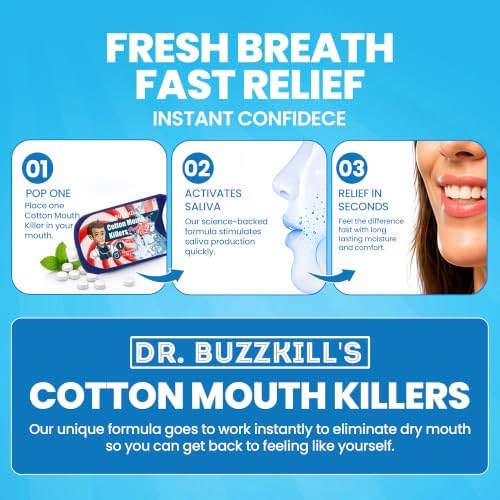 Dr. Buzzkill's Cotton Mouth Killers Spearmint 3-Pack Sugar Free. - 4