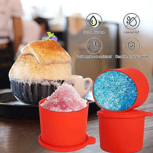 Moldes para hielo de silicona rojo con tapa 4 piezas miniatura 4