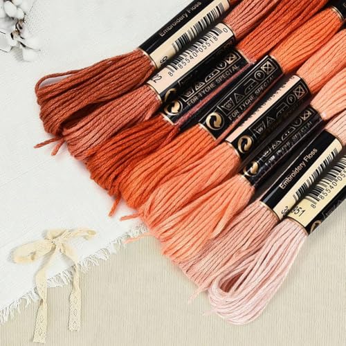 Image of 8 Skeins 70 Yards 6 Ply Variegated Cross Stitch Floss Gradient Friendship Bracelet String Colorful Polyester Embroidery Threads Yarn Bulk for Sewing Making Jewelry Needlecraft Knitting DIY
