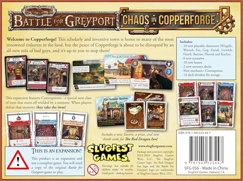 The Red Dragon Inn Battle for Greyport: Chaos in Copperforge - Expansion | Juego de Mesa Cooperativo de Estrategia y Deckbuilding - Edades 13+ miniatura 2