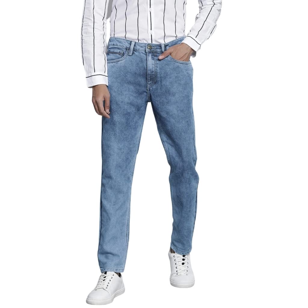 Ketch Men Dad Fit Solid Mid-Rise Jeans in neutral