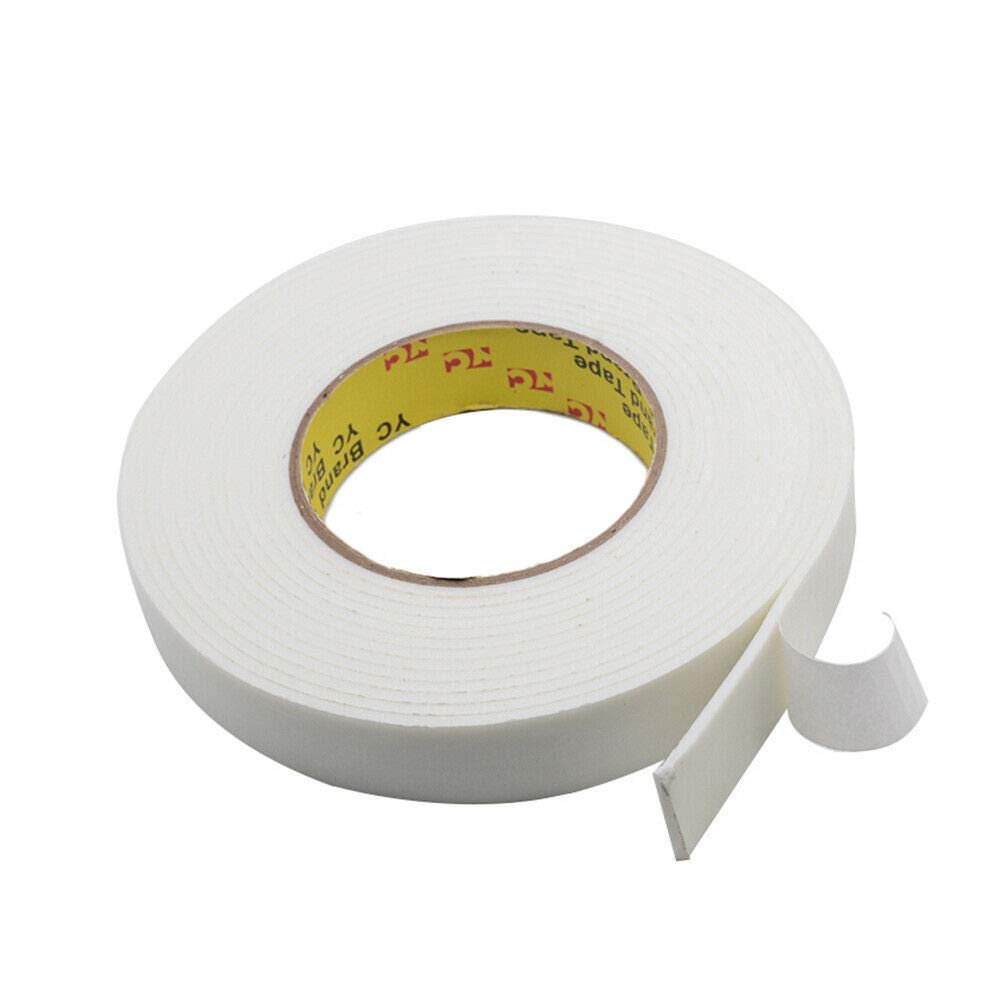 nastro biadesivo in schiuma, 10 m, nastro biadesivo super forte, nastro di montaggio per ufficio, artigianato, progetti fai da te (bianco, 10 pezzi, 5 mm), bianco
