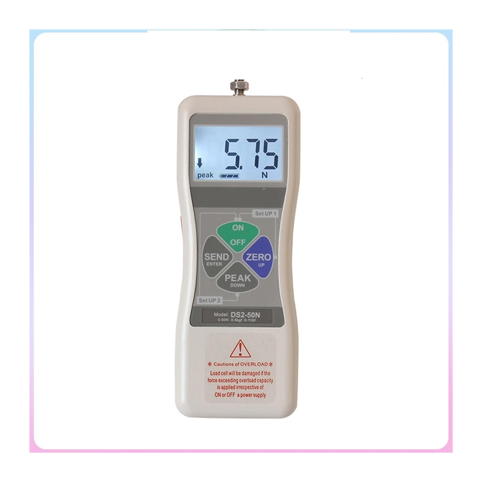 Dynamometr, Precyzyjny cyfrowy miernik siły nacisku DS2-500N 1000N Push 20N 2KGS Tester siły uciągu Mały czujnik dynamometru,Cyfrowy miernik siły(DS2-5N)