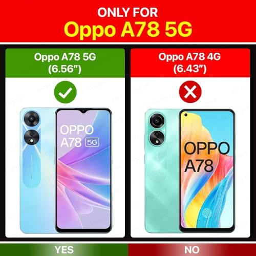 Image of WOW IMAGINE Tough Armor Bumper Mobile Back Case for Oppo A78 5G | Sliding Camera Shield Cover | Shock Proof 360 Protection | Hybrid PC + TPU | Ring Holder with Kickstand - Blue