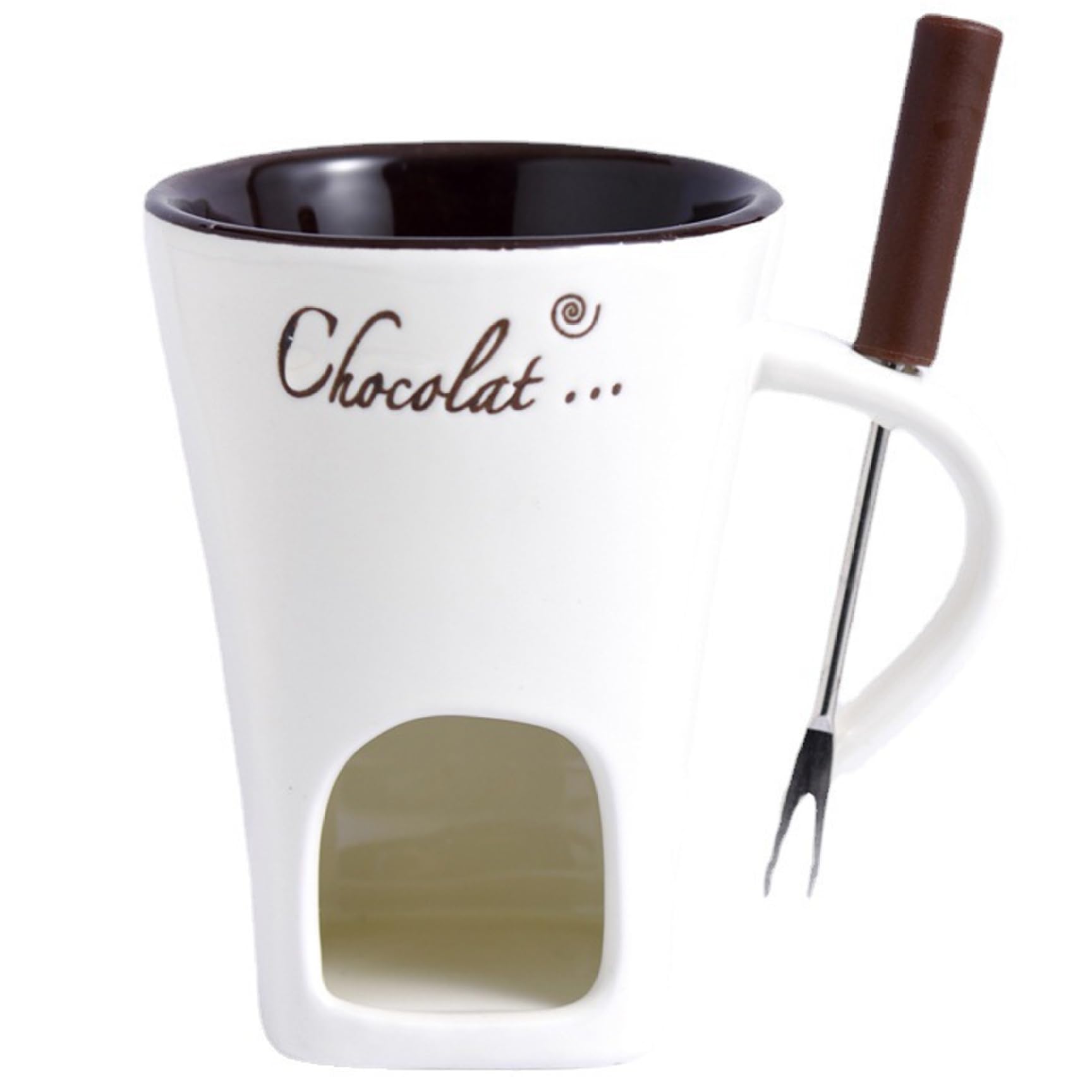 Taza de fondue de chocolate para citas románticas y postres individuales en casa