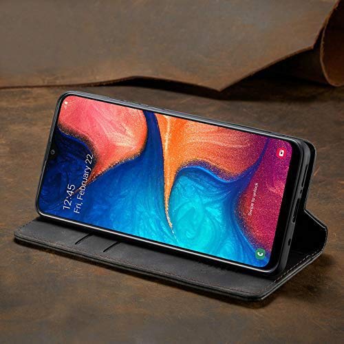 Image of ClickCase for Realme Narzo 20 pro Sheepskin Series Faux Soft Leather Wallet Flip Case Kick Stand with Magnetic Closure Lightweight Slim Flip Cover for Realme Narzo 20 pro (Greyish Black)