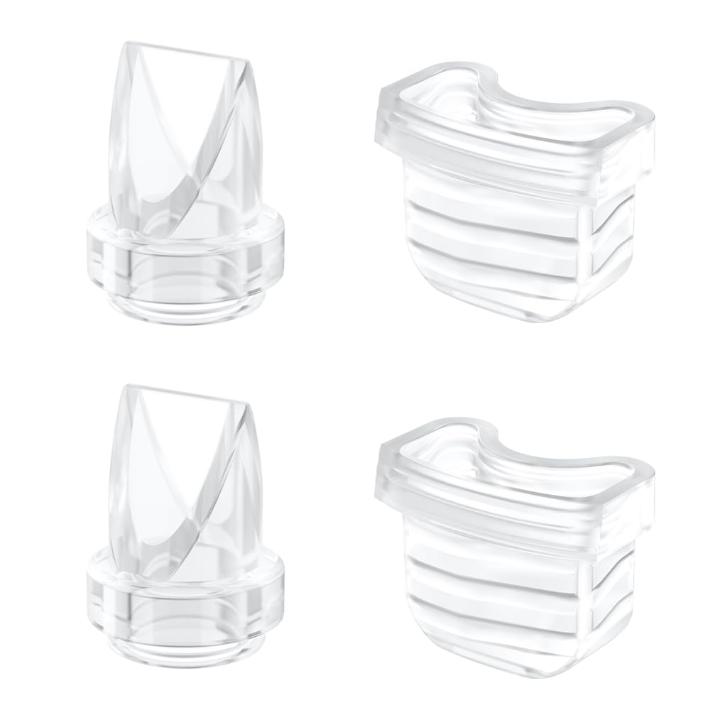 4 Pack 2pcs Duckbill Valves and 2pcs Diaphragm Compatible with TSRETE/MISSAA/Mumgaroo/NICEGREEN Life S21 Wearable Breast Pump Parts, S21 Bresat Pump Replacement Parts