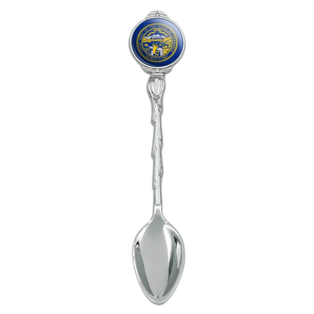 Nebraska State Flag Novelty Collectible Demitasse Tea Coffee Spoon