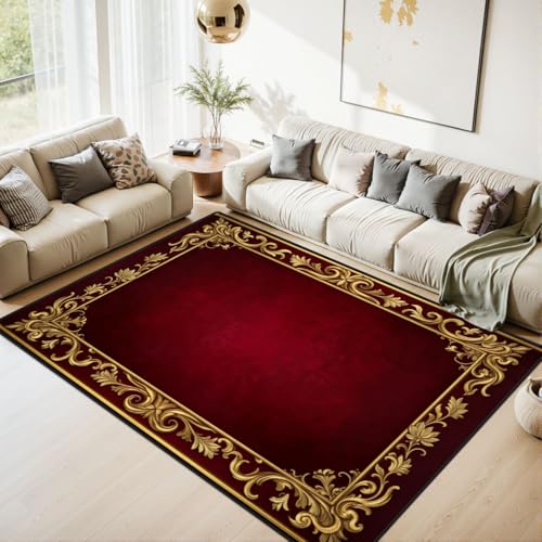 6x9 Red Abstract Chinese Rug