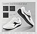 LUCKY STEP Women's Retro Casual Fashion Sneakers Classic Tennis Thin Sole Low Top Lightweight Running Trainer Trendy Cute Walking Shoes Comfortable Footwear(White/Black,7)