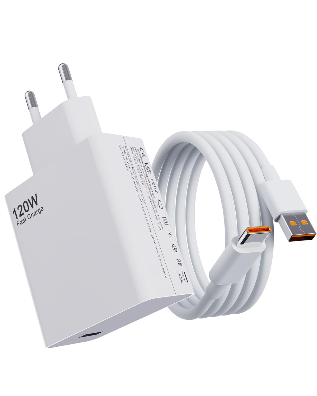 Szybka ładowarka USB C 120W, Turbo Hyper Charge kompatybilna z Xiaomi 17 15 | Xiaomi 17 Ultra/15Ultra/15 Pro/14/13/12/14t/13t/12t/12s, Pro Lite, Redmi Note K80/K70/K60/K50/11/11s Plus,Black Shark 4/5 Pro