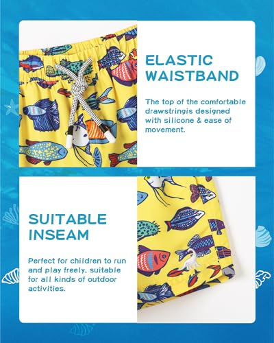Image of SURF CUZ Boys Swim Trunks Toddler Swim Shorts UPF 50+ Bathing Suit for Boy Swimsuit Quick Dry Mesh Beach Boardshorts Swimwear