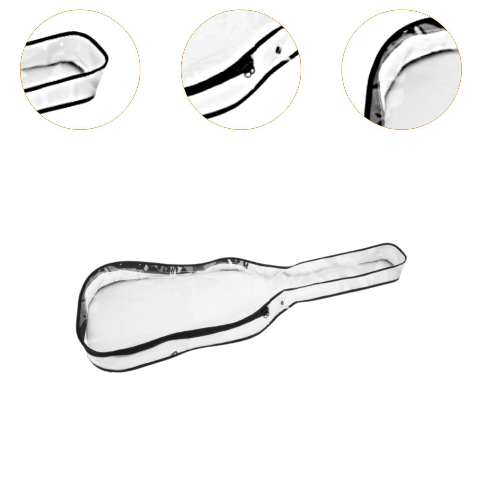 Funda Guitarra 39 Pulgadas Impermeable TPU | material transparente, cierre cremallera, resistente al agua, interior no tejido