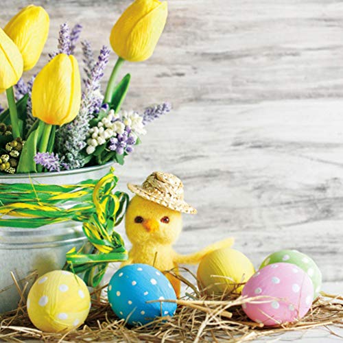 ABOOFAN Cenários de Fotografia Flor De de Páscoa Da Foto Da Parede Sinal Da Bandeira Primavera Fundo