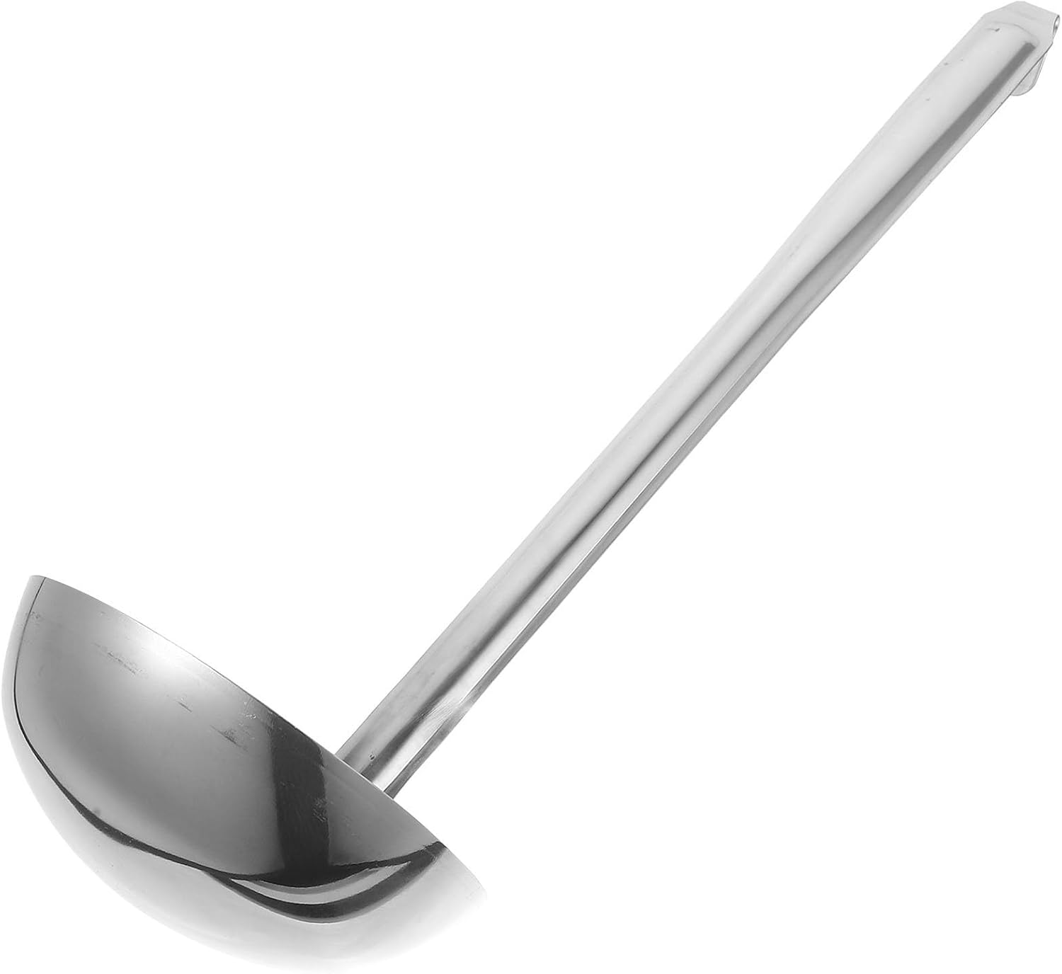 YARNOW Stainless Steel Soup Spoon Ladle with Hanging Hook Long Handle Lightweight Kitchen Cooking Utensil for Home and Catered Events