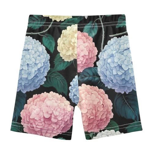 Under Skirt Shorts Floral Cotton Girls Biker Shorts Toddler 4t Baby Summer Colorful Hydrangea Flowers2