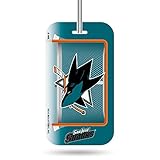 Team Colored Plastic Luggage Tag Measures 3-inches by 7.5-inches