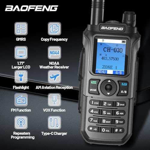 BAOFENG GMRS Radio Handheld Baofeng Radio GM21 Long Range Rechargeable Walkie Talkies,NOAA Weather Receiver GM-15 PRO 999 Channels Two Way Radio with USB-C Charger for Survival Gear Hunting,2 Pack BAOFENG GMRS Radio Handheld Baofeng Radio GM21 Long Range Rechargeable Walkie Talkies,NOAA Weather Receiver GM-15 PRO 999 Channels Two Way Radio with USB-C Charger for Survival Gear Hunting,2 Pack