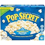 Pop Secret Microwave Popcorn, Homestyle, 6 Count Boxes (4 Boxes)